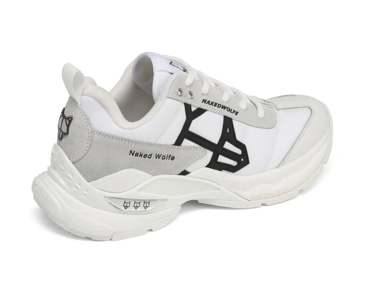 Giay Naked Wolfe Society 'White Nylon'