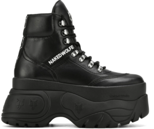 Giay Naked Wolfe Spike 'Black Leather'