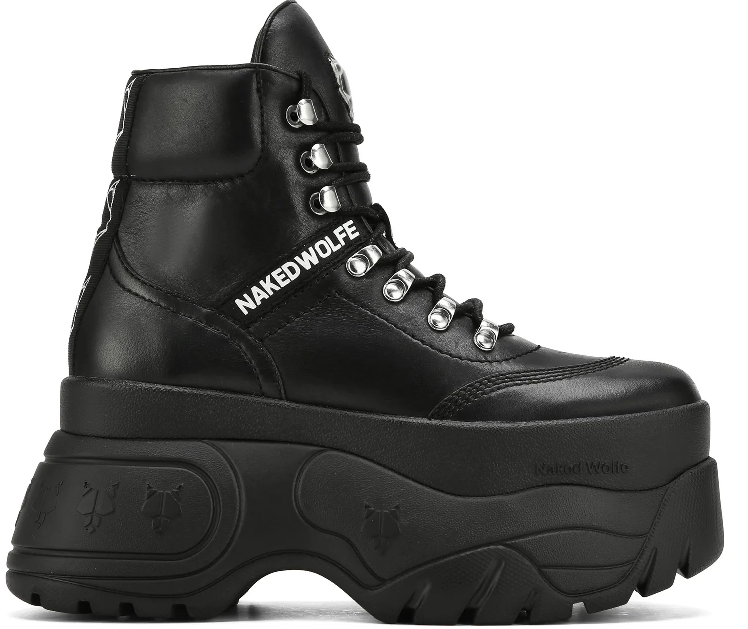 Giay Naked Wolfe Spike 'Black Leather'