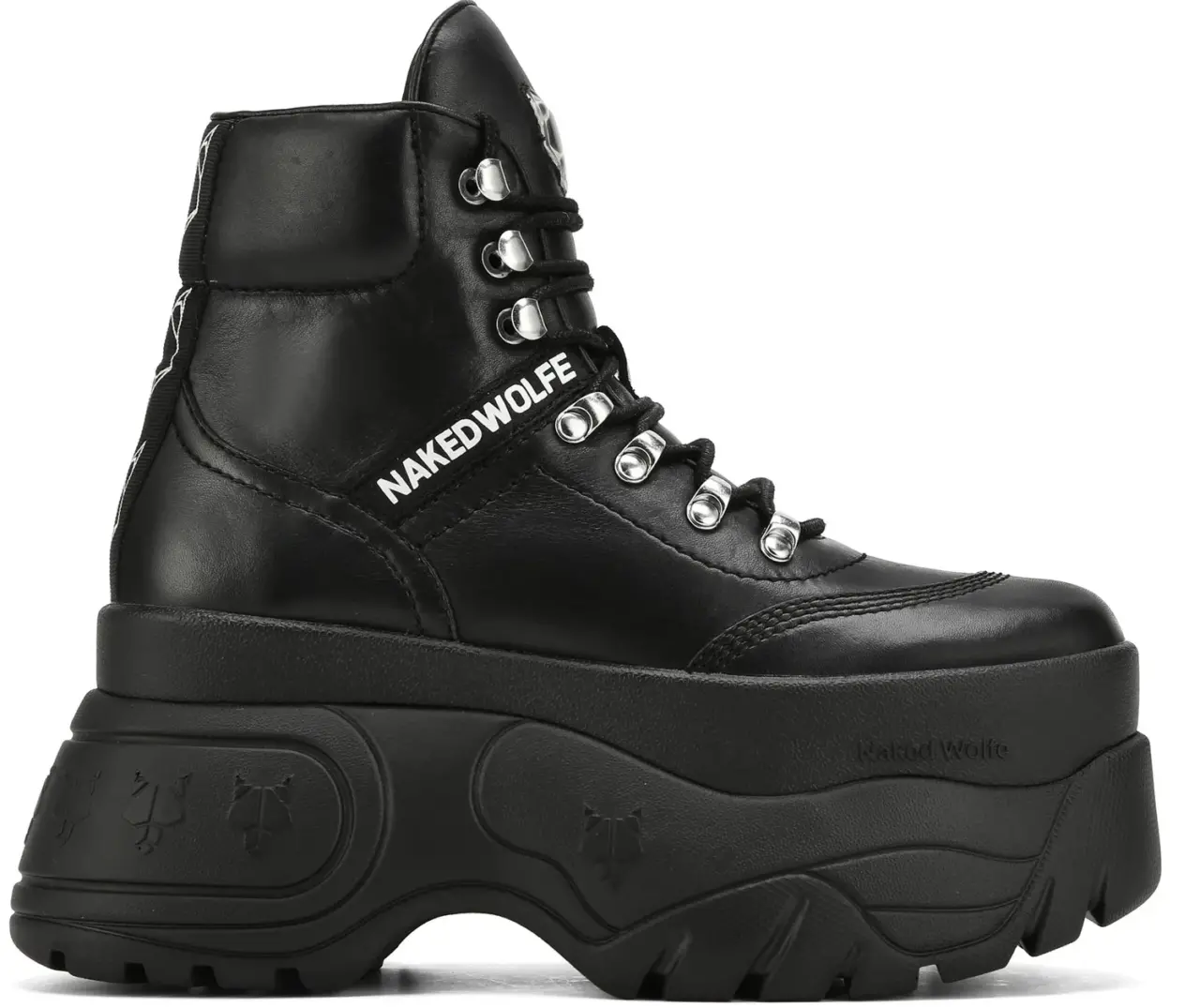Giay Naked Wolfe Spike 'Black Leather'