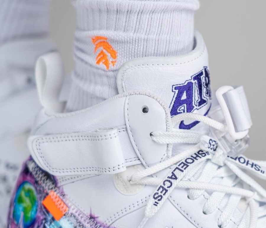 Giay Nike x Off-White Air Force 1 Mid SP 'Leather Graffiti' DR0500-100