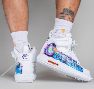 Giay Nike x Off-White Air Force 1 Mid SP 'Leather Graffiti' DR0500-100