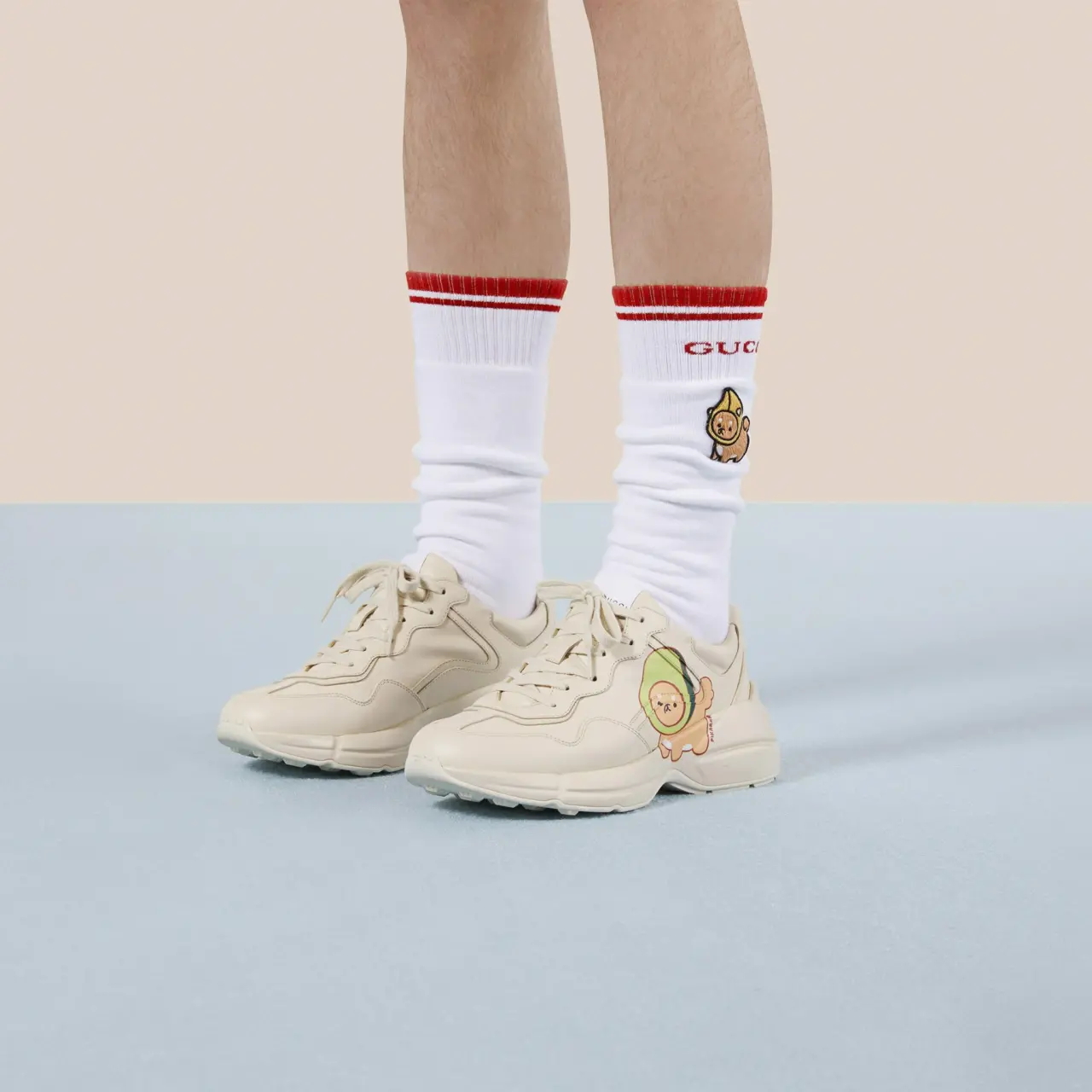 Giay Gucci Rhyton Trainer Animal 'Off White' 737521-DRW00-9522
