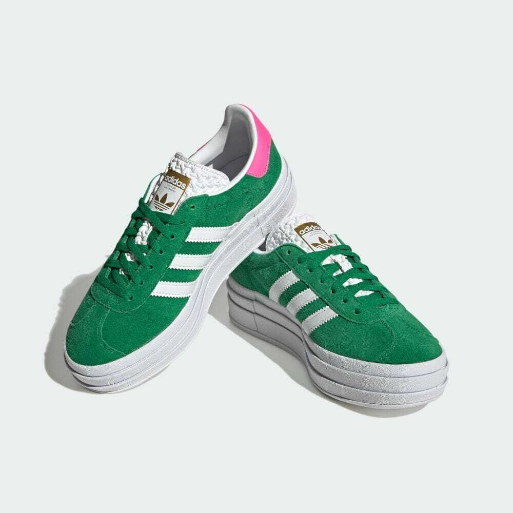 Giay Adidas Gazelle Bold 'Green Lucid Pink' IG3136