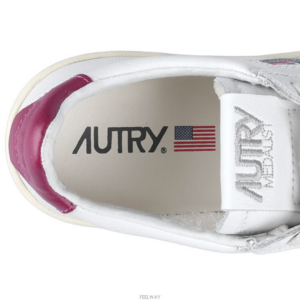 Giay Autry Medalist Low 'White Bordeaux' AULW-LL43
