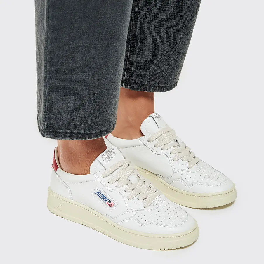 Giay Autry Medalist Low Leather 'White' AULW-LL15