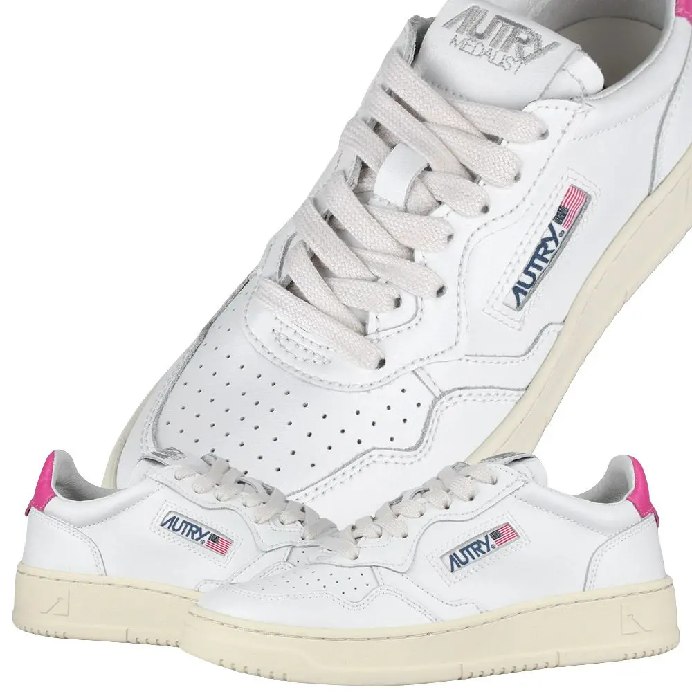Giay Autry Medalist Low 'White Fuxia' AULW-LL42