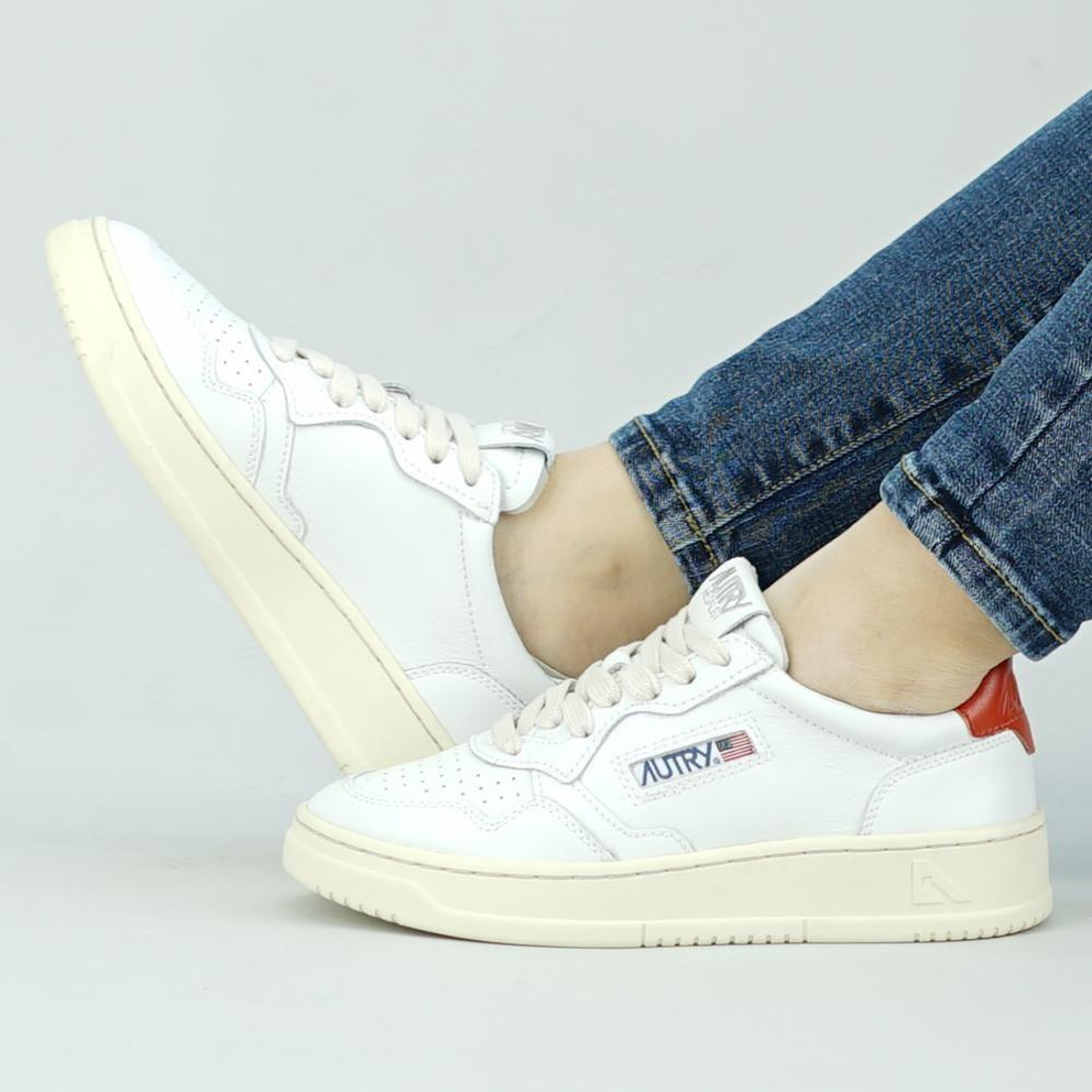 Giay Autry Medalist Low Leather 'White Rust' AULW-LL48