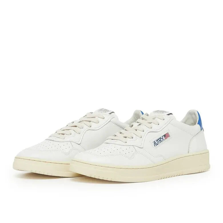Giay Autry Medalist Low Leather 'White Azure' AULM-LL46