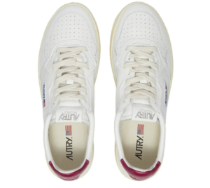 Giay Autry Medalist Low Leather 'White Burgundy' AULM-LL43