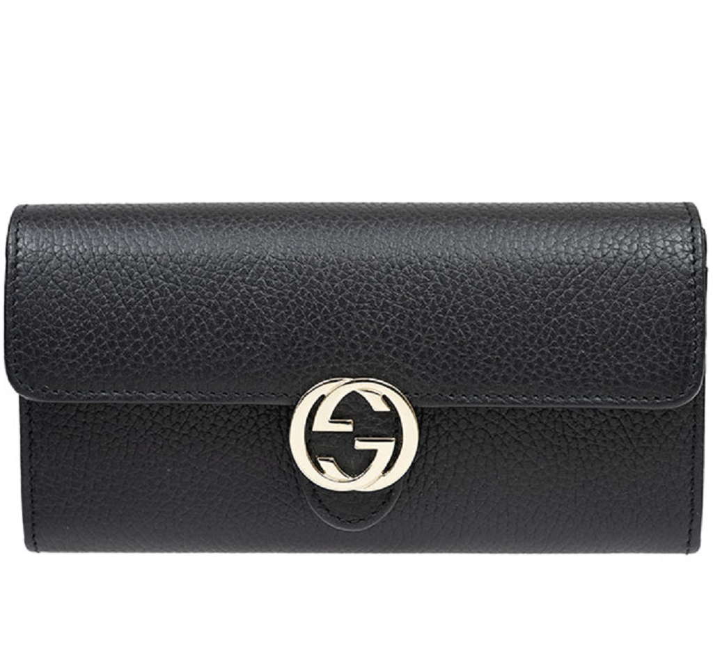 Vi Gucci GG Interlocking Continental 'Black' 615524-CAO0G-1000