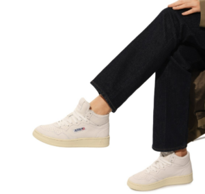 Giay Autry Medalist Mid Goatskin 'White' AUMW-GG04