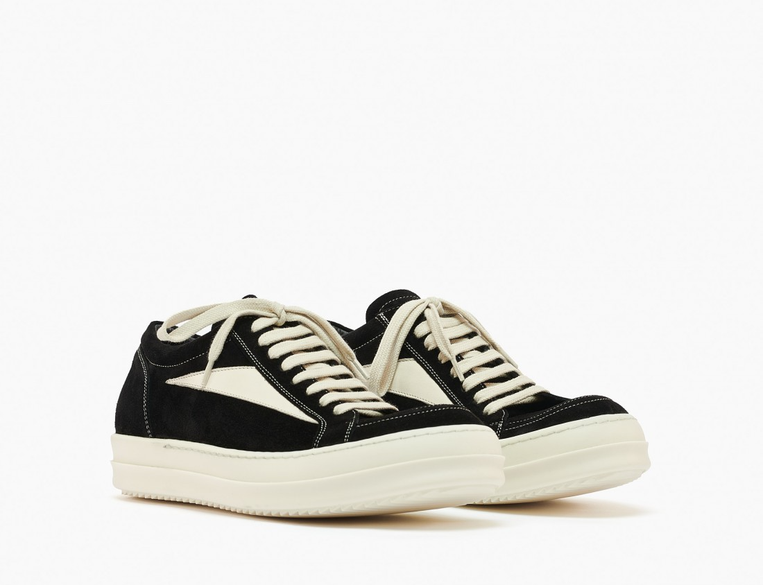 Giay Rick Owens Suede Vintage 'Black Milk White' RU01C4897LVSLPO-911