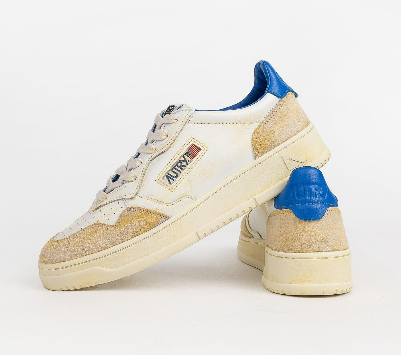 Giay Autry Super Vintage Medalist Low 'Blue White' AVLM-YL03