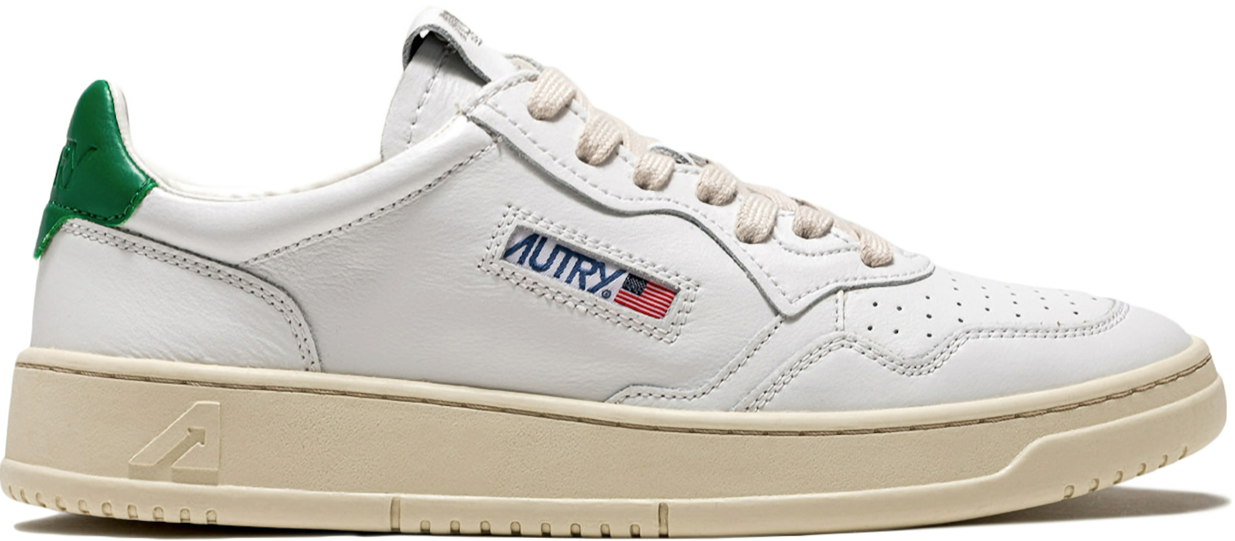 Giay Autry Medalist Low Leather 'White Green' AULM-LL20