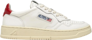 Giay Autry Medalist Low Leather 'White Red' AULM-LL21