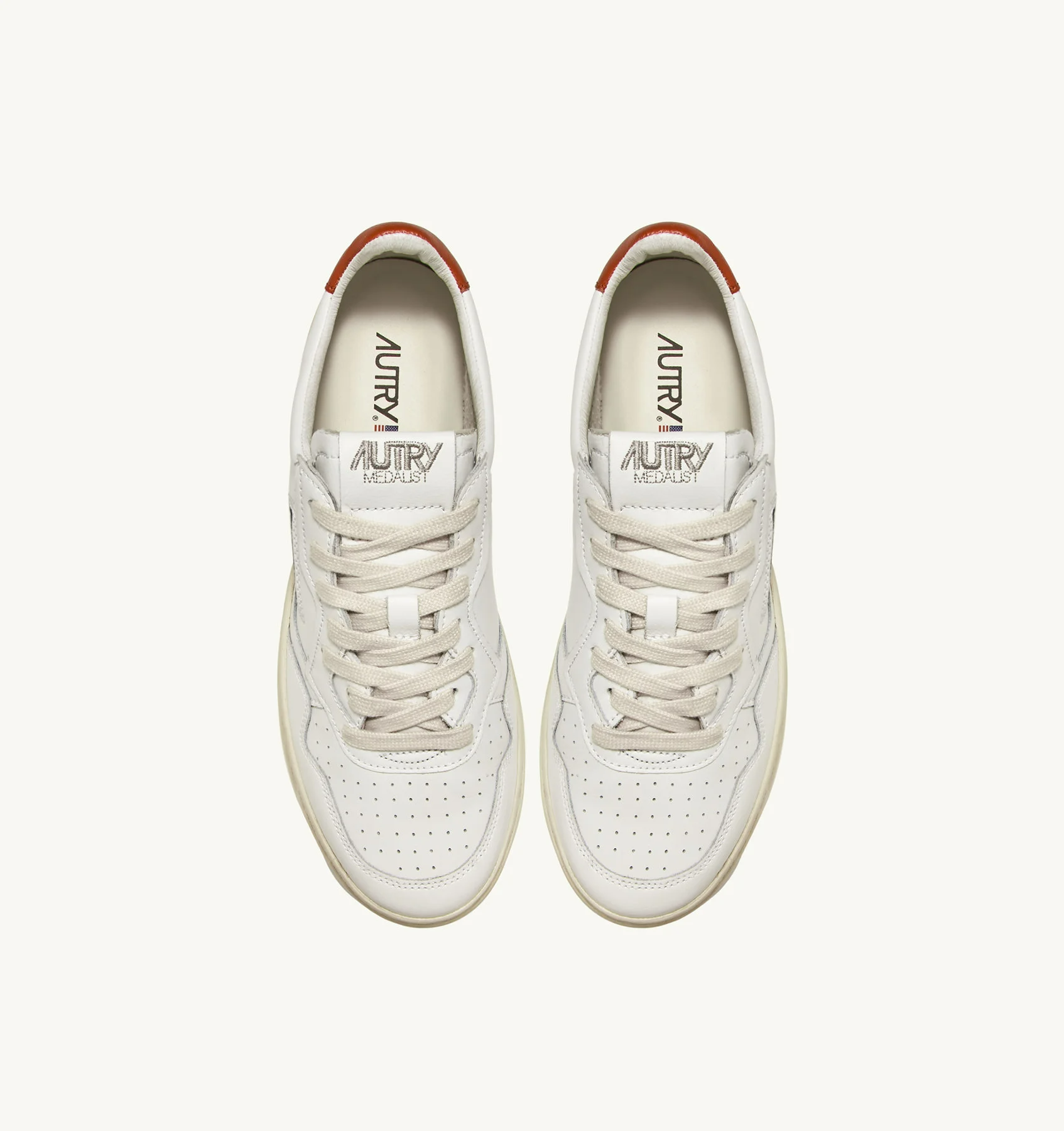Giay Autry Medalist Low Leather 'White Rust' AULW-LL48