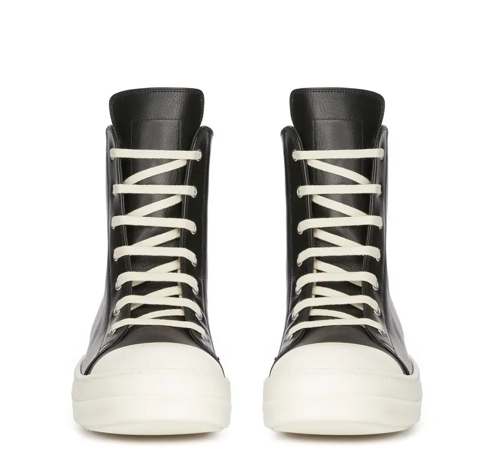 Giay Rick Owens Full Grain Calf 'Black Milk White' RP01C5890LPO-911