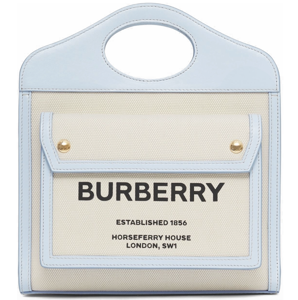 Tui Burberry Mini Canvas Leather Pocket 'Pale Blue' 80324061