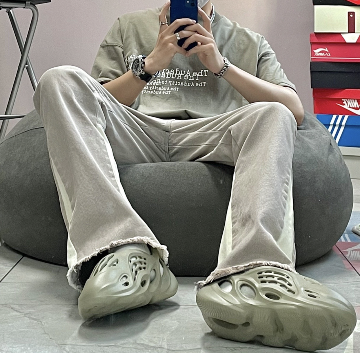 Giay Adidas Yeezy Foam RNR 'Stone Salt' GV6840