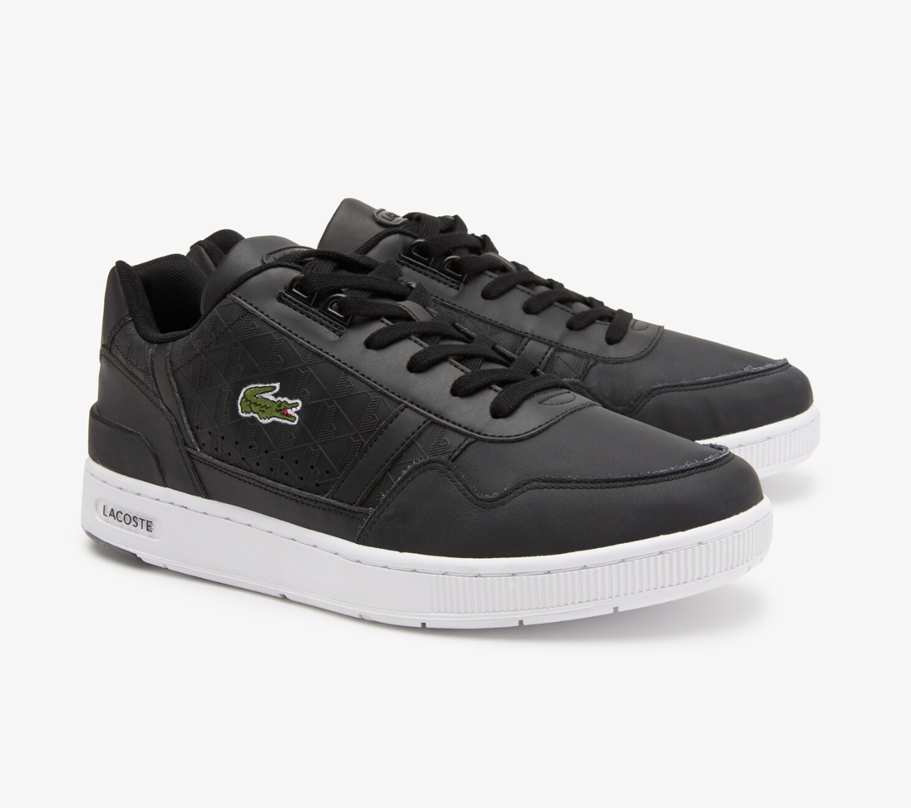 Giay Lacoste T-Clip Leather Trainers 'Black' 44SMA0094-312
