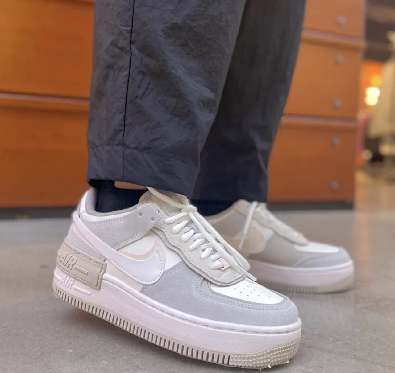 Giay Nike Air Force 1 Shadow 'Grey Fleece' FB7172-111