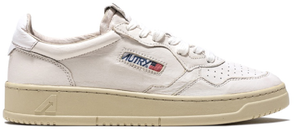 Giay Autry Medalist Low Goatskin 'White' AULM-GG04