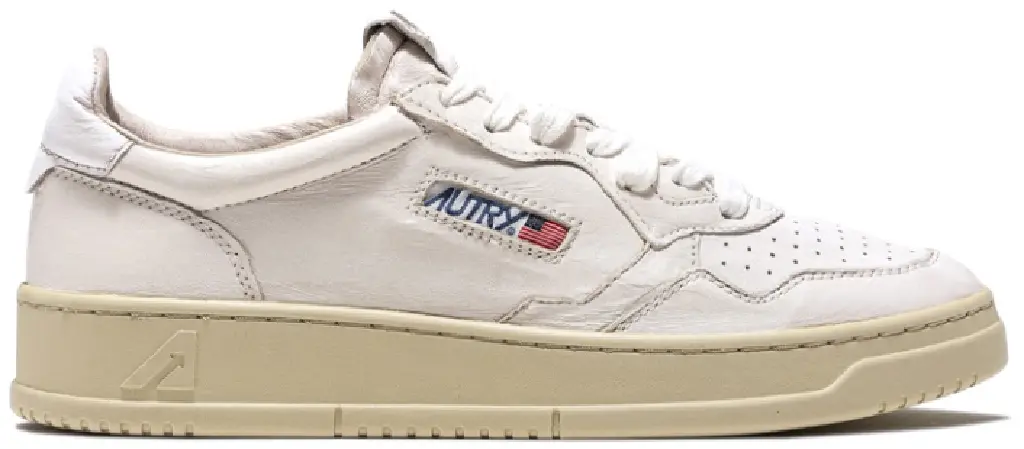 Giay Autry Medalist Low Goatskin 'White' AULM-GG04