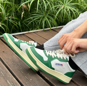 Giay Autry Medalist Low Leather 'Green White' AULM-WB03