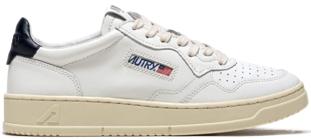 Giay Autry Medalist Low Leather 'White Blue' AULW-LL12