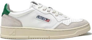 Giay Autry Medalist Low Leather Suede 'White Green' AULM-LS23