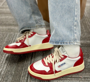 Giay Autry Medalist Low Leather 'Red White' AULM-WB02