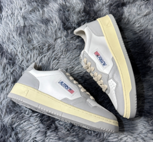 Giay Autry Medalist Low Leather 'Gray White' AULM-WB10