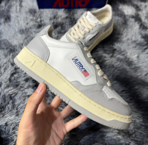 Giay Autry Medalist Low Leather 'Gray White' AULM-WB10