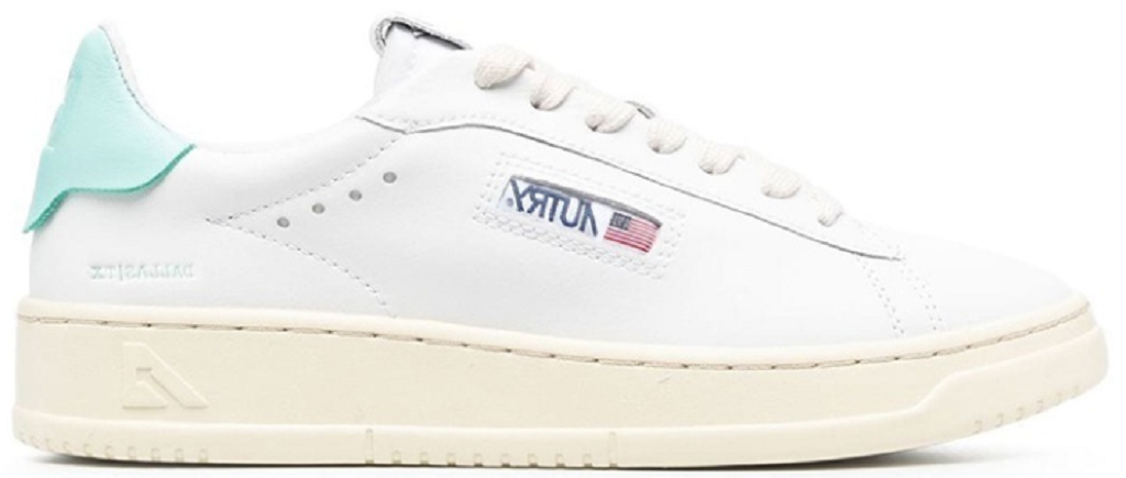 Giay Autry Dallas Low Leather 'White Turquoise' ADLW-NW11