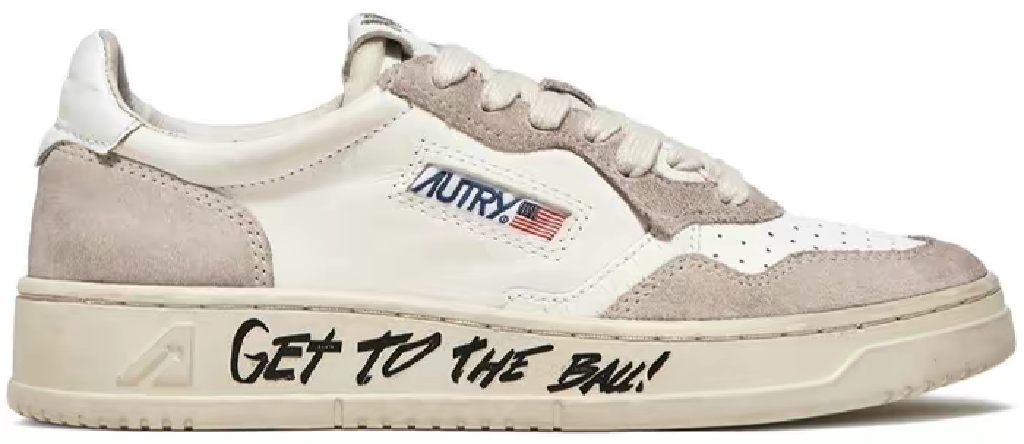 Giay Autry Medalist Low Leather Suede 'White' AULM-LD01