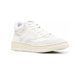 Giay Autry Open Mid Leather Suede 'White' AOMW-CE11