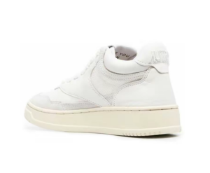 Giay Autry Open Mid Leather Suede 'White' AOMW-CE11