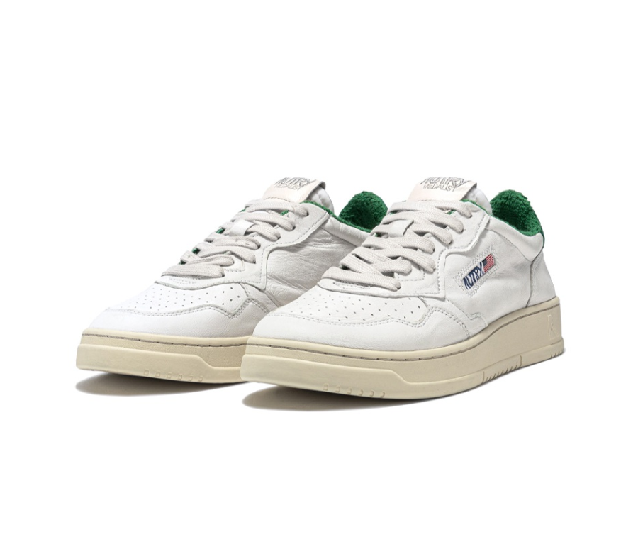 Giay Autry Medalist Low Leather 'White Green' AULM-SP03