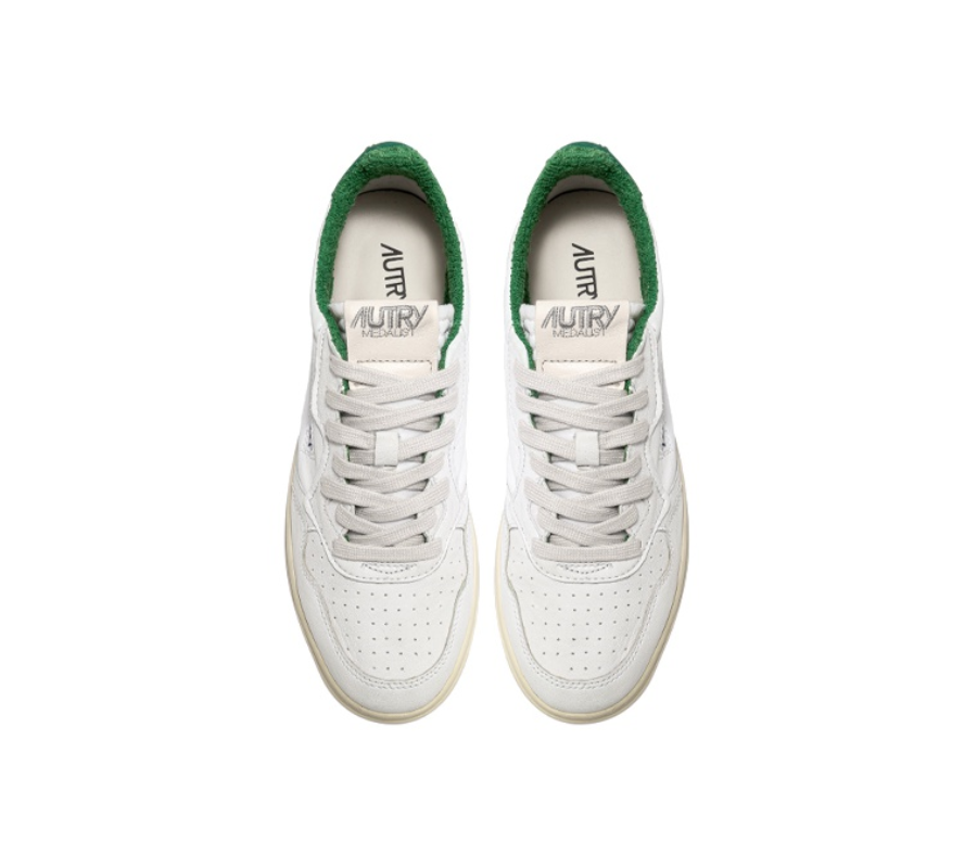 Giay Autry Medalist Low Leather 'White Green' AULM-SP03
