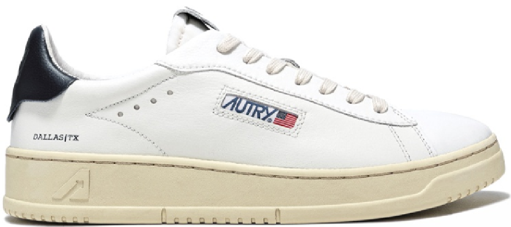 Giay Autry Dallas Low Leather 'White Blue' ADLW-NW05