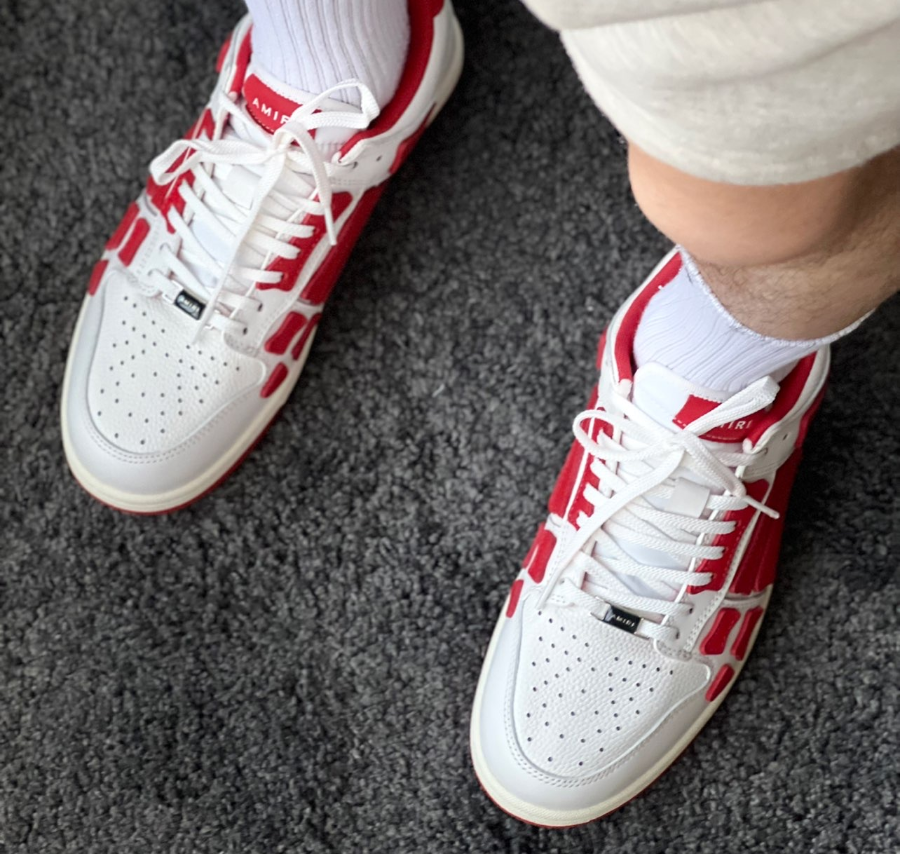 Giay Amiri Skel Top Low 'White Red' MFS003-124