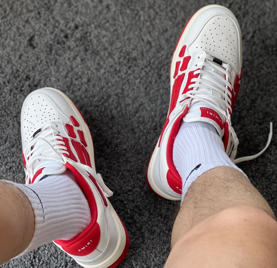 Giay Amiri Skel Top Low 'White Red' MFS003-124