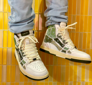 Giay Amiri Skel Hi Top 'White Green' MFS032-790