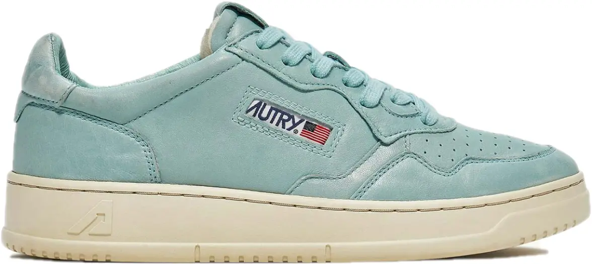 Giay Autry Medalist Low Goatskin 'Light Blue' AULW-GG25