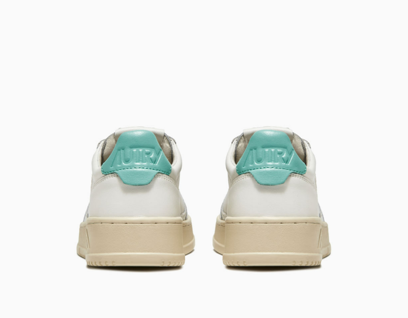 Giay Autry Medalist Low Leather 'White Turquoise' AULW-LL49