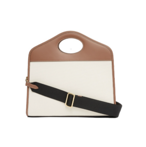 Tui Burberry Canvas Leather Small Pocket Tote 'Beige' 80367841