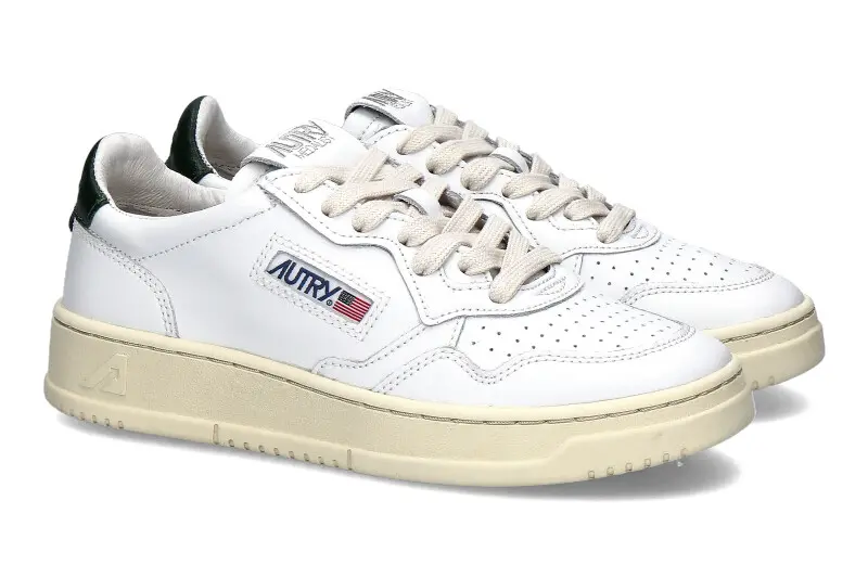 Giay Autry Medalist Low Leather 'White Green' AULW-LL47