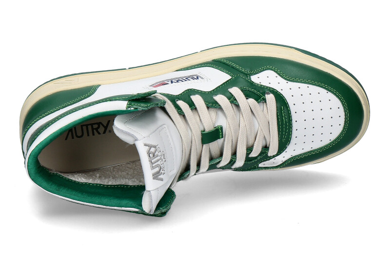 Giay Autry Medalist Mid Leather 'Green White' AUMM-WB03