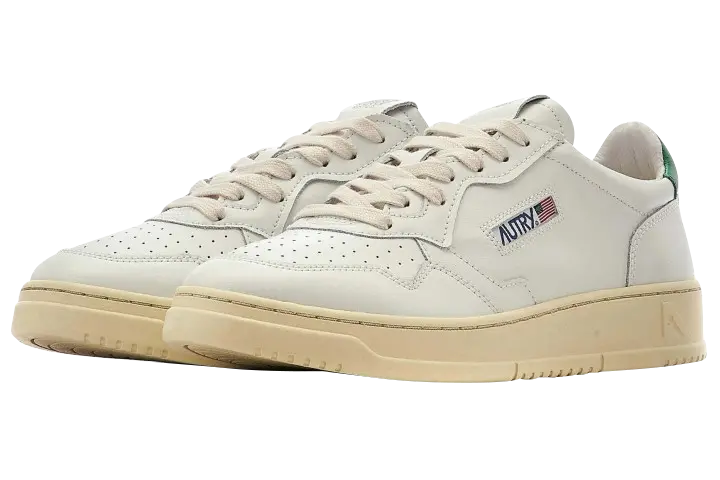 Giay Autry Medalist Low Leather 'White Green' AULM-LL20